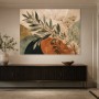 Botanisches Abstraktes Wandbild oder Leinwand mit ruhigen Naturformen