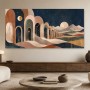 Abstrakte Kunst mit Mondlandschaft, Fine Art Print oder Gallery Leinwand