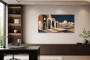 Abstrakte Kunst mit Mondlandschaft, Fine Art Print oder Gallery Leinwand