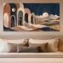 Abstrakte Kunst mit Mondlandschaft, Fine Art Print oder Gallery Leinwand