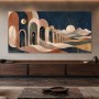 Abstrakte Kunst mit Mondlandschaft, Fine Art Print oder Gallery Leinwand