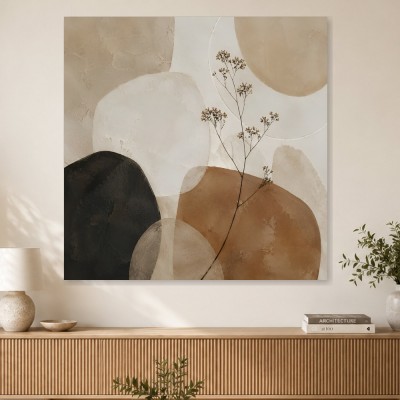 Abstraktes Wandbild oder Fine Art Print in sanften Naturtönen