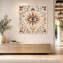 Mystisches Auge mit Sonne und Mond als Wandbild oder Kunstwerk
