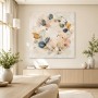 Zarter Blätterkranz als Leinwand oder Kunstdruck für moderne Räume