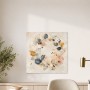 Zarter Blätterkranz als Leinwand oder Kunstdruck für moderne Räume