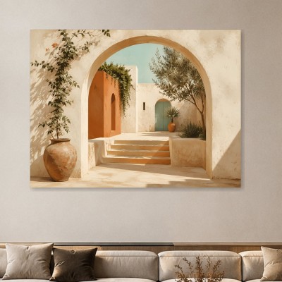 Mediterrane Architektur als Leinwand oder Fine Art Print