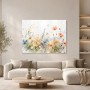 Florale Aquarellwiese als Leinwand oder Poster für moderne Wohnräume