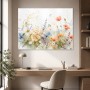 Florale Aquarellwiese als Leinwand oder Poster für moderne Wohnräume