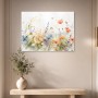 Florale Aquarellwiese als Leinwand oder Poster für moderne Wohnräume