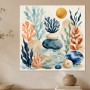 Maritime Wandbild oder Kunstdruck mit zarten Korallen und Steinen
