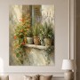 Mediterrane Pflanzen am Fenster, Leinwand oder Kunstdruck mit Charme