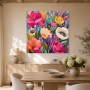 Farbenfrohes Blumenmeer als Leinwandbild oder Poster