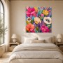 Farbenfrohes Blumenmeer als Leinwandbild oder Poster