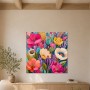 Farbenfrohes Blumenmeer als Leinwandbild oder Poster
