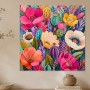 Farbenfrohes Blumenmeer als Leinwandbild oder Poster