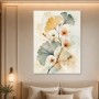 Botanische Aquarellkunst, Wandbild oder Kunstdruck in zarten Naturtönen