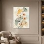 Botanische Aquarellkunst, Wandbild oder Kunstdruck in zarten Naturtönen