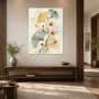 Botanische Aquarellkunst, Wandbild oder Kunstdruck in zarten Naturtönen