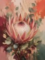 Protea in Rosa, Leinwand oder Poster für moderne Wohnräume