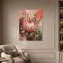 Protea in Rosa, Leinwand oder Poster für moderne Wohnräume