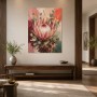 Protea in Rosa, Leinwand oder Poster für moderne Wohnräume
