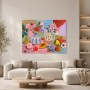 Farbenfrohes Blumenstillleben als Kunstwerk oder Poster