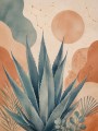 Botanisches Wandbild als Poster oder Leinwand mit sanfter Wüstenästhetik