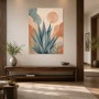 Botanisches Wandbild als Poster oder Leinwand mit sanfter Wüstenästhetik