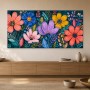 Bunte Blumenwiese als Wandbild oder Leinwandbild in moderner Optik