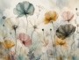 Zarte Mohnblumen als Leinwand oder Poster in sanfter Pastelloptik