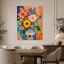 Buntes Blumenmotiv als Gallery Leinwand oder Kunstdruck für moderne Räume