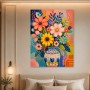 Buntes Blumenmotiv als Gallery Leinwand oder Kunstdruck für moderne Räume