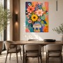 Buntes Blumenmotiv als Gallery Leinwand oder Kunstdruck für moderne Räume