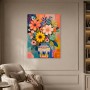 Buntes Blumenmotiv als Gallery Leinwand oder Kunstdruck für moderne Räume