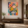 Buntes Blumenmotiv als Gallery Leinwand oder Kunstdruck für moderne Räume
