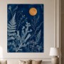 Botanisches Wandbild oder Fine Art Print in tiefem Blau