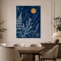 Botanisches Wandbild oder Fine Art Print in tiefem Blau