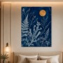 Botanisches Wandbild oder Fine Art Print in tiefem Blau