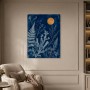 Botanisches Wandbild oder Fine Art Print in tiefem Blau
