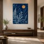 Botanisches Wandbild oder Fine Art Print in tiefem Blau