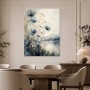 Blaues Blumenmotiv als Kunstwerk oder Leinwandbild