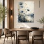 Blaues Blumenmotiv als Kunstwerk oder Leinwandbild