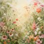 Blumenwiese im Licht, Kunstdruck oder Leinwand