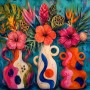 Tropische Blüten als Kunstwerk oder Luxus Wandbild