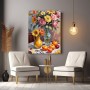 Stillleben Blumen Äpfel