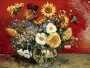 Sonnenblumen am Tisch Stillleben