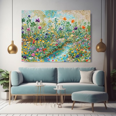 Blumen am Fluss