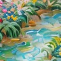 Blumen am Fluss