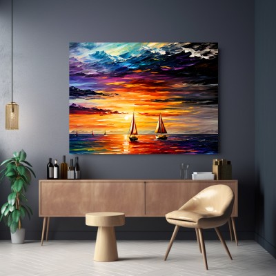 Segelboote im Sonnenuntergang