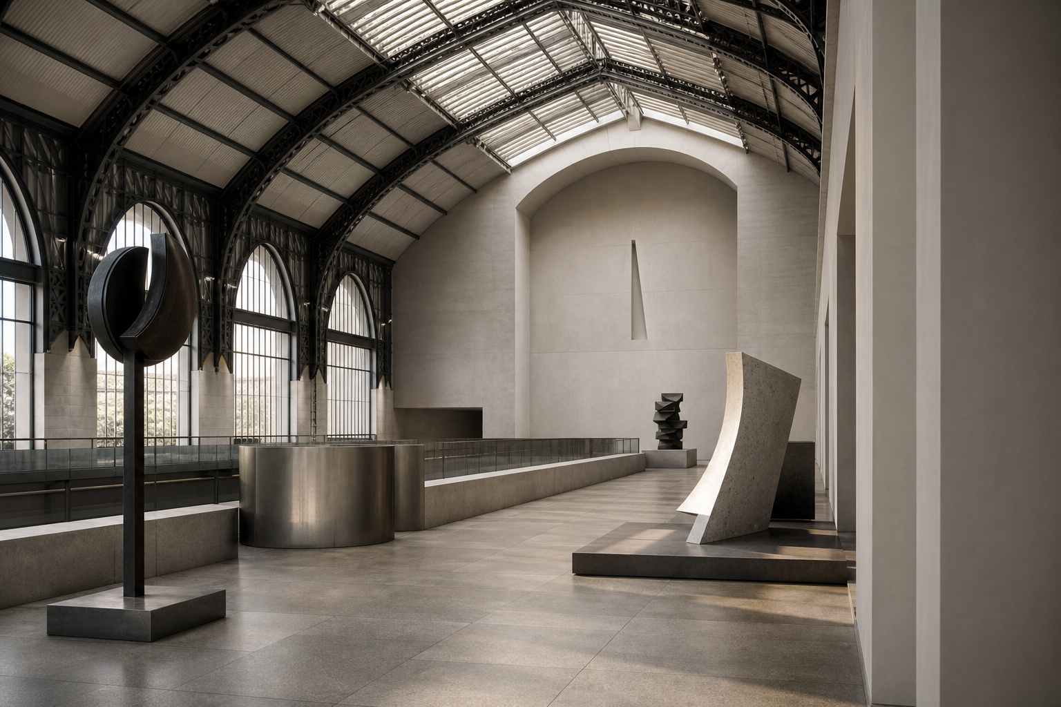 Neutral gestalteter Museumsraum als redaktionelles Symbolbild zur Sammlungspräsentation im Hamburger Bahnhof.